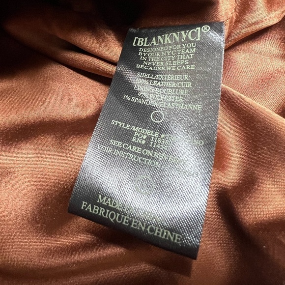 Blank NYC Brown Leather Jacket - Picture 8 of 8